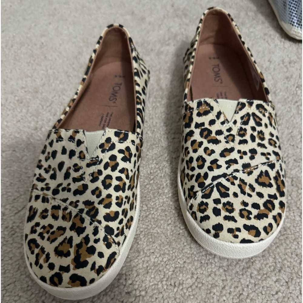 Slip on Toms leapord print